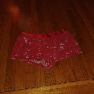 Victoria's secret red floral pajama shorts size medium